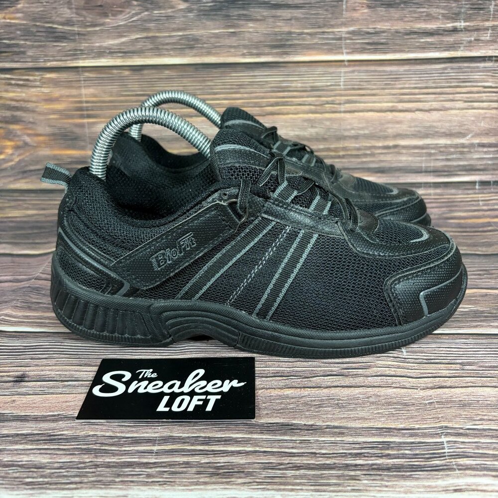 Orthofeet Monterey Bay Women's Black Orthopedic Athletic Shoes Size 7 X Wide